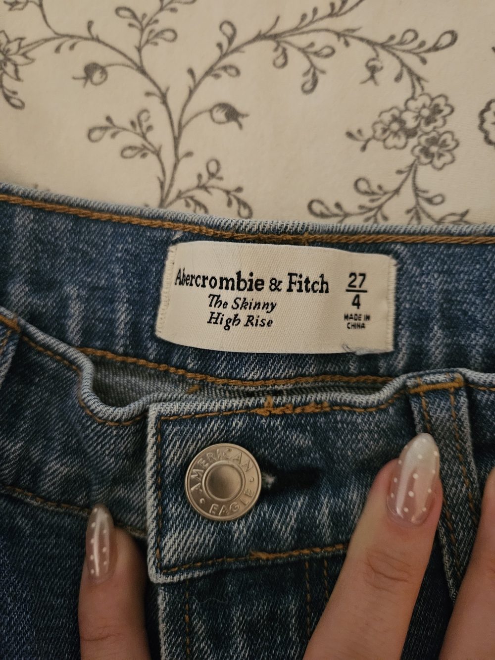 Abercrombie & Fitch Skinny High-Rise Jeans - Blue Denim